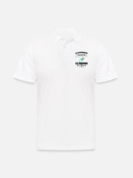 Qui ça qui ça Les biberons de minuit Humour Cadeau - Polo Homme - blanc