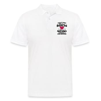 Les meilleures femmes deviennent aides-soignantes - Polo Homme - blanc - Devant - Kai (181cm)