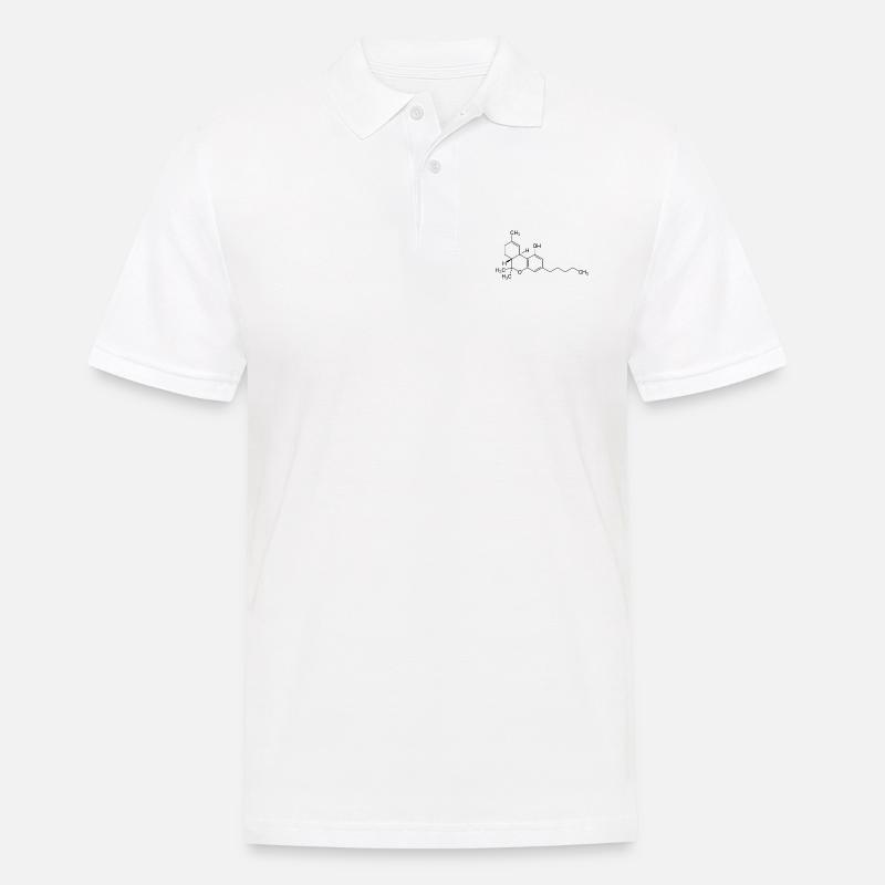 Formule structurelle THC - Polo Homme - blanc