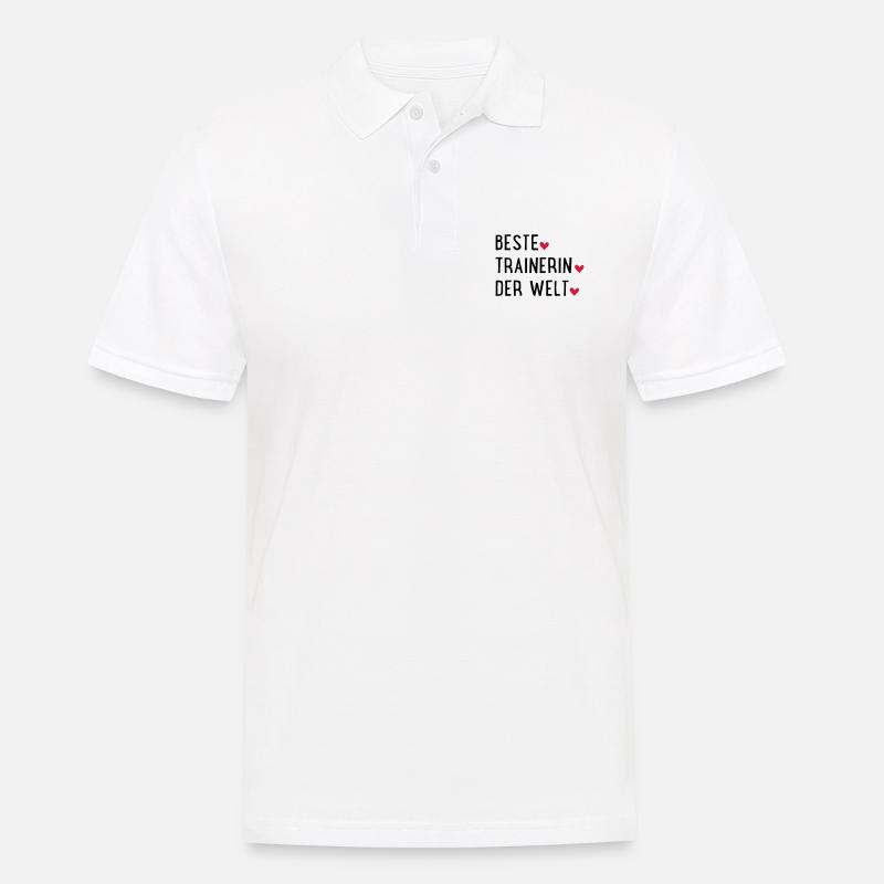 beste trainerin - Männer Poloshirt - Weiß