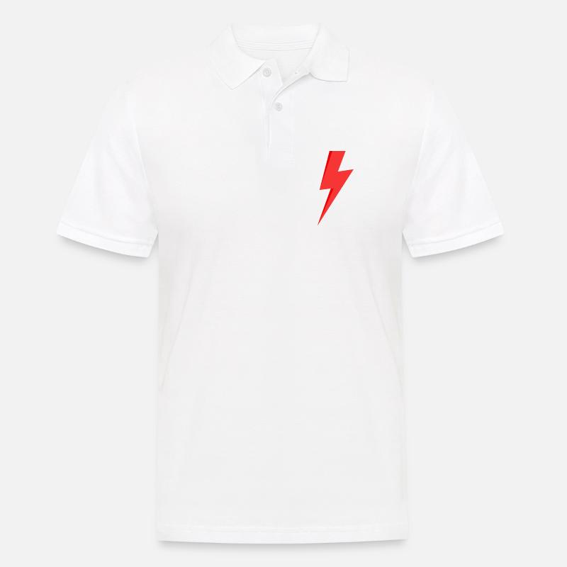 Red Lightning - Men's Polo Shirt - white