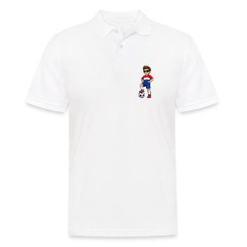 Football, Boy Fan des Pays-Bas, drapeau néerlandais - Polo Homme - blanc - Devant - Kai (181cm)