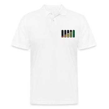 Battery - Men's Polo Shirt - white - Front - Kai (181cm)