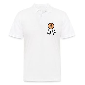 Premier badge / commande. Griffonner. - Polo Homme - blanc - Devant - Kai (181cm)