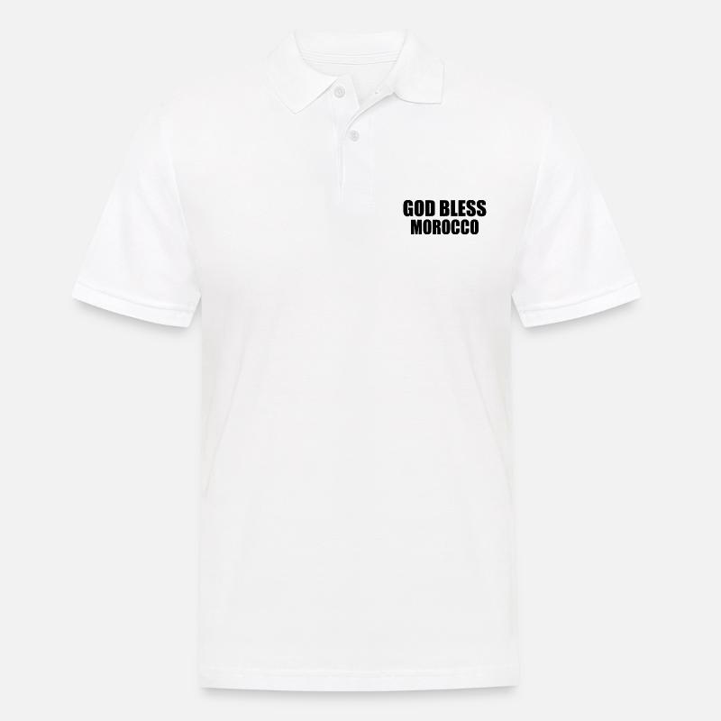 God bless morocco marokko - Männer Poloshirt - Weiß
