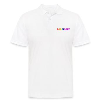 God is love - Männer Poloshirt - Weiß - Vorne - Kai (181cm)