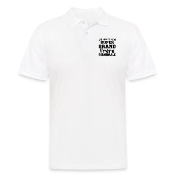Je Suis Un Grand Frère Formidable - Cadeau - Polo Homme - blanc - Devant - Kai (181cm)