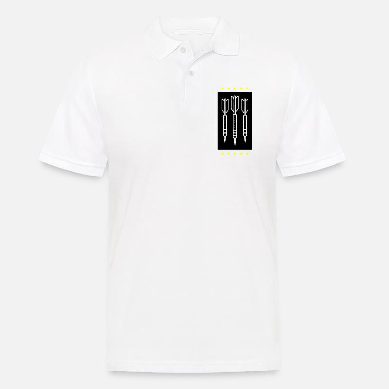Darts Team Dartpfeile Symbol - Männer Poloshirt - Weiß