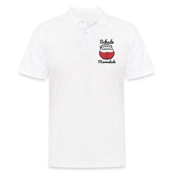 Schade Marmelade - Männer Poloshirt - Weiß - Vorne - Kai (181cm)