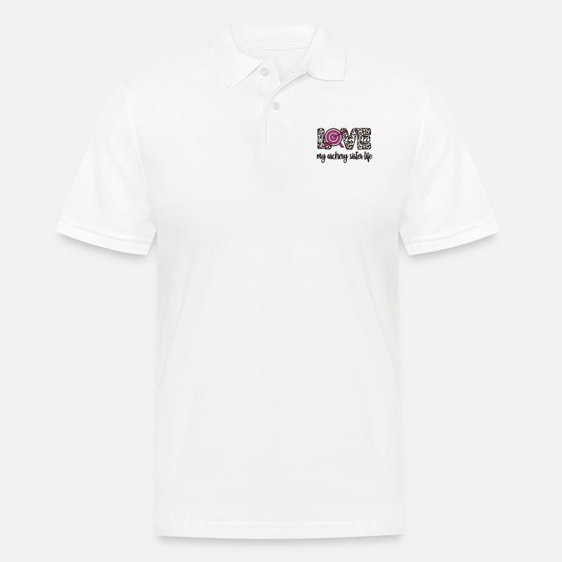 Stolze Bogenschießen-Schwester Von Bogenschützen - Männer Poloshirt - Weiß