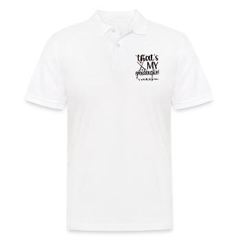 Fière hockey sur gazon Grand-mère Joueuse de hockey sur gazon Grand-mère - Polo Homme - blanc - Devant - Kai (181cm)
