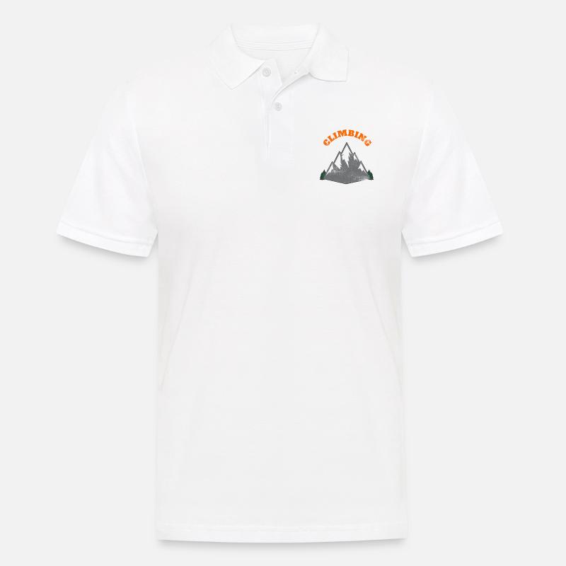Climbing, Berge - Männer Poloshirt - Weiß