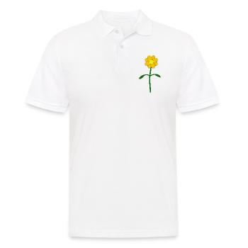 Blume gelb Butterblume - Männer Poloshirt - Weiß - Vorne - Kai (181cm)