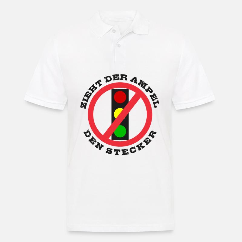 Zieht der Ampel den Stecker - Männer Poloshirt - Weiß