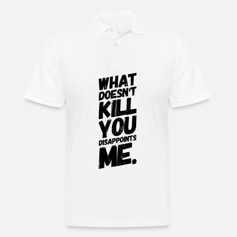 Freche Sprüche Witz Schwarzer Humor II - Männer Poloshirt - Weiß