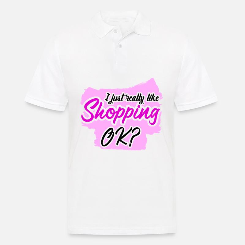 Shopping - Männer Poloshirt - Weiß