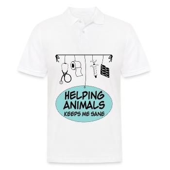 Veterinarian Veterinary Assistant - Men's Polo Shirt - white - Front - Kai (181cm)