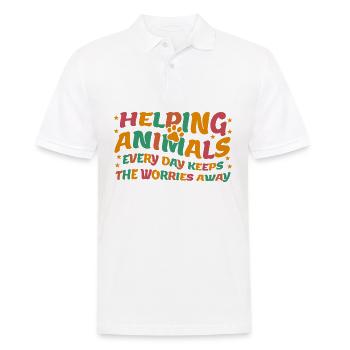 Veterinary Assistant Medicine - Men's Polo Shirt - white - Front - Kai (181cm)