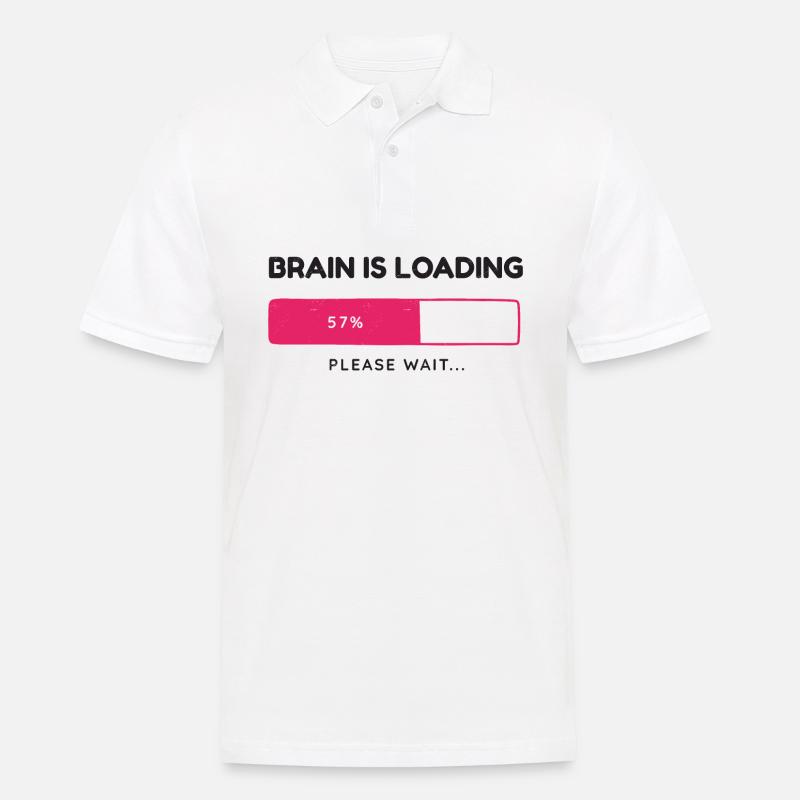 Brain is loading, please wait - Men's Polo Shirt - white