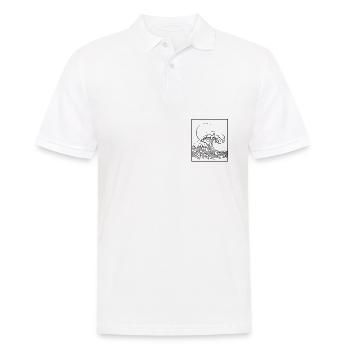 Esthétique japonaise La grande vague au large de Kanagawa - Polo Homme - blanc - Devant - Kai (181cm)