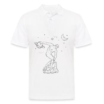 Discobolus esthétique céleste par Myron Planet - Polo Homme - blanc - Devant - Kai (181cm)