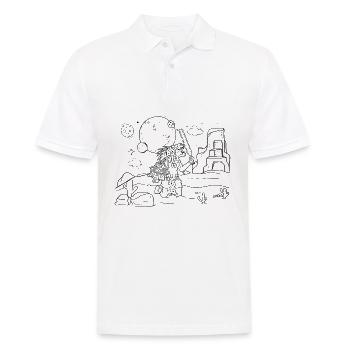 Aztec Jaguar Warrior Mayan Inca - Men's Polo Shirt - white - Front - Kai (181cm)