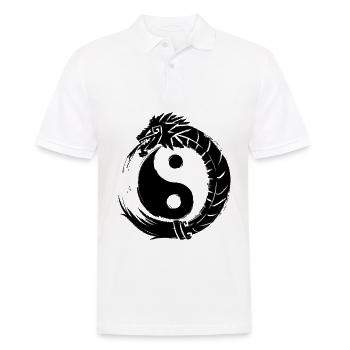 Quetzalcoatl Ying Yang Ancient Aztec Serpent - Men's Polo Shirt - white - Front - Kai (181cm)