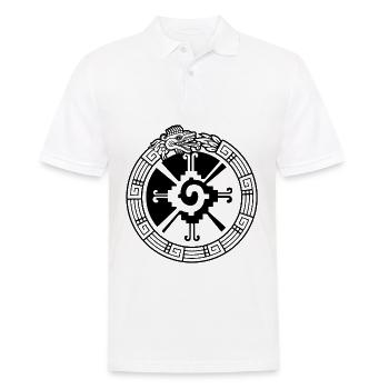 Quetzalcoatl Ouroboros Hunab Ku Ometeotl Azteke - Polo Homme - blanc - Devant - Kai (181cm)