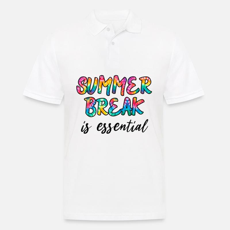 Summer Break Is Essential Teachers - Männer Poloshirt - Weiß