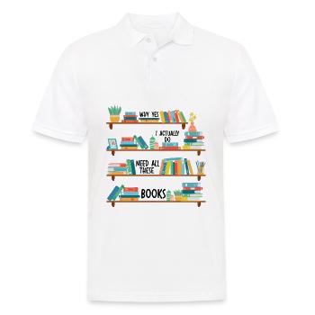 Yes I Really Do Need All These Books - Polo Homme - blanc - Devant - Kai (181cm)