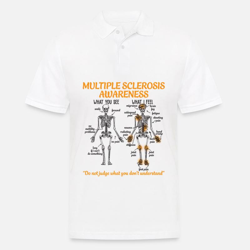 Multiple Sclerosis Awareness - Männer Poloshirt - Weiß