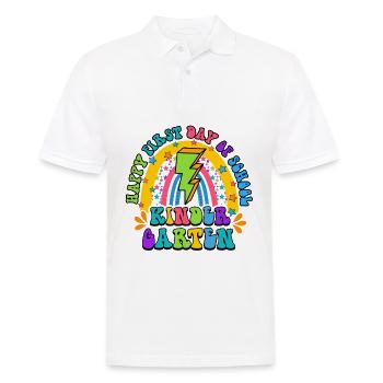 Happy First Day of School Kindergarten - Men's Polo Shirt - white - Front - Kai (181cm)