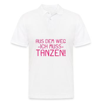 Aus dem Weg ich muss tanzen - Männer Poloshirt - Weiß - Vorne - Kai (181cm)