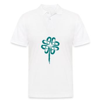 Cloverleaf Symbol Celtic Symbols - Men's Polo Shirt - white - Front - Kai (181cm)