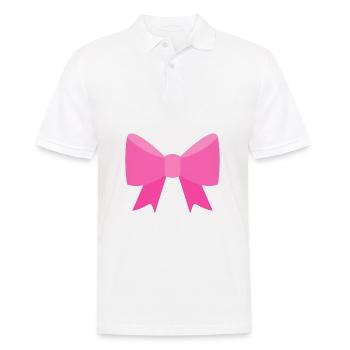 Bow decoration ornament elegant pink - Men's Polo Shirt - white - Front - Kai (181cm)