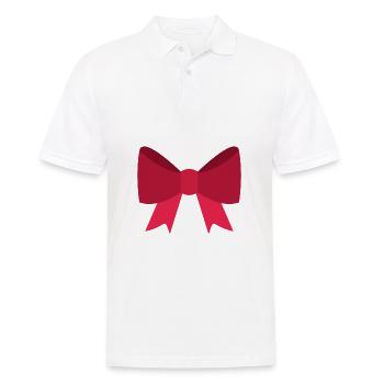 Bow decoration ornament elegant red - Men's Polo Shirt - white - Front - Kai (181cm)
