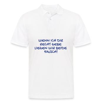 Besserwisser lustiger Spruch - Männer Poloshirt - Weiß - Vorne - Kai (181cm)
