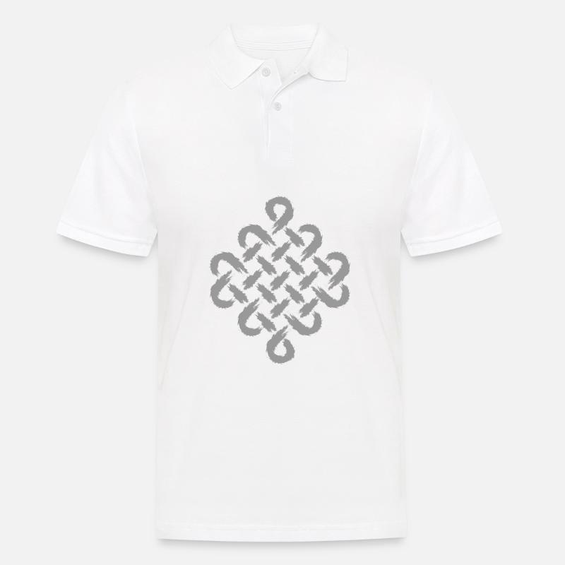 Infinity symbol celtic symbol brush gift - Polo Homme - blanc