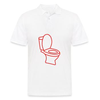 Toilette toilette cadeau d’humour - Polo Homme - blanc - Devant - Kai (181cm)