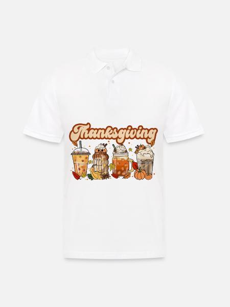 Thanksgiving - Men's Polo Shirt - white