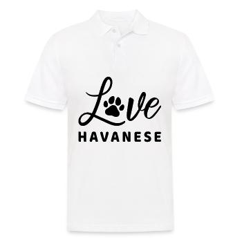 Amour bichon havanais disant femme cadeau havanais - Polo Homme - blanc - Devant - Kai (181cm)