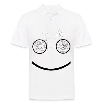 Mountain bike funny cycling gift - Men's Polo Shirt - white - Front - Kai (181cm)