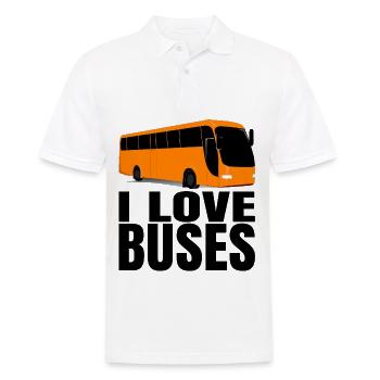 Bus Busfahrer Geburtstag Geschenkidee Herren - Männer Poloshirt - Weiß - Vorne - Kai (181cm)