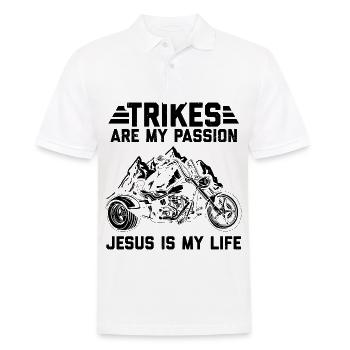 Trike Motorcycle | Trikes Triker Motorcycles Gift - Men's Polo Shirt - white - Front - Kai (181cm)