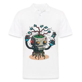 Machine Learning - Men's Polo Shirt - white - Front - Kai (181cm)