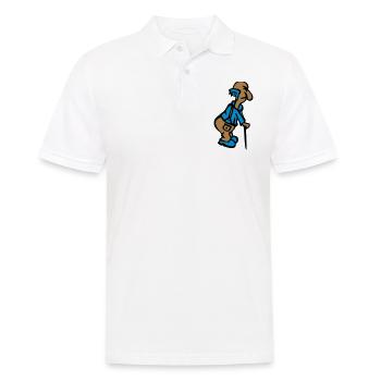 alter herr humorstock 1 4 - Männer Poloshirt - Weiß - Vorne - Kai (181cm)