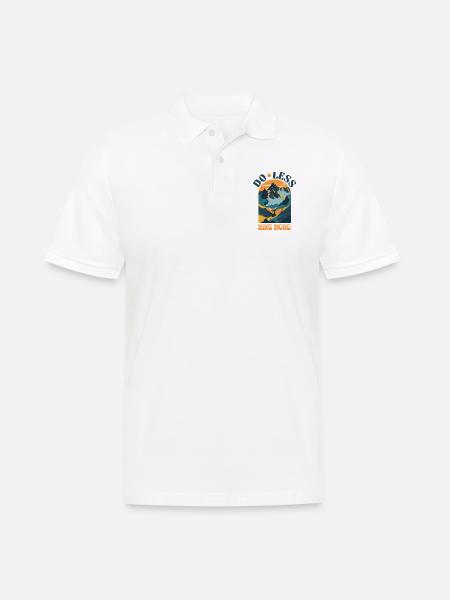 Do Less Hike More Wandershirt Natur Affirmationen - Männer Poloshirt - Weiß