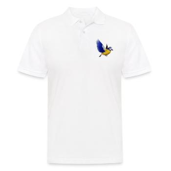 Der Diebstahl der Meise - Männer Poloshirt - Weiß - Vorne - Kai (181cm)