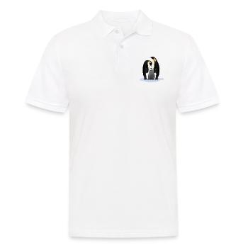 Pinguin Familile - Männer Poloshirt - Weiß - Vorne - Kai (181cm)