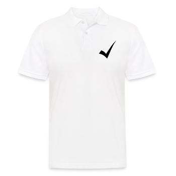 tick - Men's Polo Shirt - white - Front - Kai (181cm)